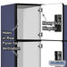 Salsbury 15" Wide Four Tier Designer Wood Locker - 3 Wide - 6 Feet High - 21 Inches Deep - Blue - Hasps - Sweatfully