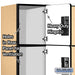 Salsbury 15" Wide Four Tier Designer Wood Locker - 3 Wide - 6 Feet High - 21 Inches Deep - Maple - Hasps - Sweatfully
