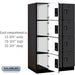 Salsbury 15" Wide Four Tier Designer Wood Locker - 3 Wide - 6 Feet High - 24 Inches Deep - Black - Black Electronic Locks - Sweatfully