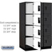 Salsbury 15" Wide Four Tier Designer Wood Locker - 3 Wide - 6 Feet High - 24 Inches Deep - Black - Hasps - Sweatfully
