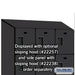 Salsbury 15" Wide Four Tier Designer Wood Locker - 3 Wide - 6 Feet High - 24 Inches Deep - Black - Hasps - Sweatfully