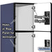 Salsbury 15" Wide Four Tier Designer Wood Locker - 3 Wide - 6 Feet High - 24 Inches Deep - Blue - Hasps - Sweatfully
