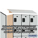 Salsbury 15" Wide Four Tier Designer Wood Locker - 3 Wide - 6 Feet High - 24 Inches Deep - Gray - Hasps - Sweatfully