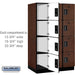 Salsbury 15" Wide Four Tier Designer Wood Locker - 3 Wide - 6 Feet High - 24 Inches Deep - Mahogany - Black Electronic Locks - Sweatfully