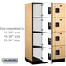 Salsbury 15" Wide Four Tier Designer Wood Locker - 3 Wide - 6 Feet High - 24 Inches Deep - Maple - Hasps - Sweatfully
