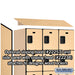 Salsbury 15" Wide Four Tier Designer Wood Locker - 3 Wide - 6 Feet High - 24 Inches Deep - Maple - Hasps - Sweatfully