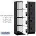 Salsbury 15" Wide Four Tier Designer Wood Locker - 3 Wide - 6 Feet High - 18 Inches Deep - Black - Hasps - Sweatfully