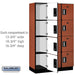 Salsbury 15" Wide Four Tier Designer Wood Locker - 3 Wide - 6 Feet High - 18 Inches Deep - Cherry - Silver Electronic Locks - Sweatfully