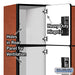 Salsbury 15" Wide Four Tier Designer Wood Locker - 3 Wide - 6 Feet High - 18 Inches Deep - Cherry - Hasps - Sweatfully