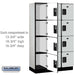 Salsbury 15" Wide Four Tier Designer Wood Locker - 3 Wide - 6 Feet High - 18 Inches Deep - Gray - Hasps - Sweatfully