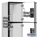 Salsbury 15" Wide Four Tier Designer Wood Locker - 3 Wide - 6 Feet High - 18 Inches Deep - Gray - Hasps - Sweatfully