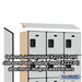 Salsbury 15" Wide Four Tier Designer Wood Locker - 3 Wide - 6 Feet High - 18 Inches Deep - Gray - Hasps - Sweatfully