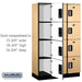 Salsbury 15" Wide Four Tier Designer Wood Locker - 3 Wide - 6 Feet High - 18 Inches Deep - Maple - Silver Electronic Locks - Sweatfully
