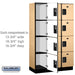 Salsbury 15" Wide Four Tier Designer Wood Locker - 3 Wide - 6 Feet High - 18 Inches Deep - Maple - Hasps - Sweatfully