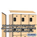 Salsbury 15" Wide Four Tier Designer Wood Locker - 3 Wide - 6 Feet High - 18 Inches Deep - Maple - Hasps - Sweatfully