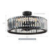 26" Henslee Modern DC Motor Reversible Crystal Fandelier Ceiling Fan with Lighting - Sweatfully