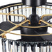 26" Henslee Modern DC Motor Reversible Crystal Fandelier Ceiling Fan with Lighting - Sweatfully