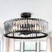 26" Henslee Modern DC Motor Reversible Crystal Fandelier Ceiling Fan with Lighting - Sweatfully