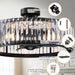 26" Henslee Modern DC Motor Reversible Crystal Fandelier Ceiling Fan with Lighting - Sweatfully