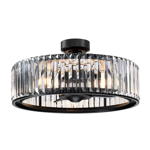 26" Henslee Modern DC Motor Reversible Crystal Fandelier Ceiling Fan with Lighting - Sweatfully