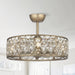 25" Modern Downrod Mount Crystal Fandelier with Lighting and Remote Control - Sweatfully