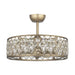 25" Modern Downrod Mount Crystal Fandelier with Lighting and Remote Control - Sweatfully