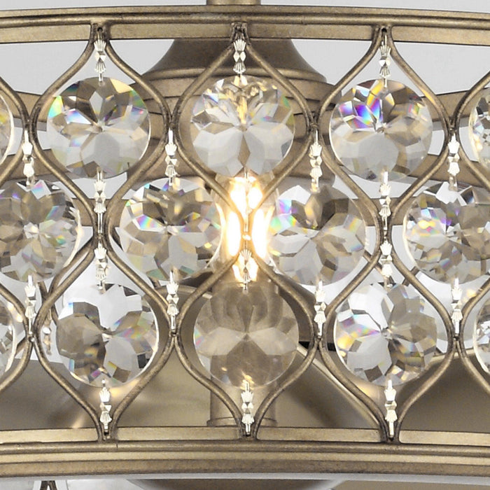 25" Modern Downrod Mount Crystal Fandelier with Lighting and Remote Control - Sweatfully