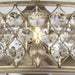 25" Modern Downrod Mount Crystal Fandelier with Lighting and Remote Control - Sweatfully