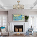 25" Modern Downrod Mount Crystal Fandelier with Lighting and Remote Control - Sweatfully