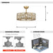 25" Modern Downrod Mount Crystal Fandelier with Lighting and Remote Control - Sweatfully