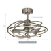 27" Bucholz Industrial DC Motor Brushed Nickel Downrod Mount Reversible Ceiling Fan with Lighting and Remote Control - Sweatfully