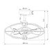 27" Bucholz Industrial DC Motor Brushed Nickel Downrod Mount Reversible Ceiling Fan with Lighting and Remote Control - Sweatfully