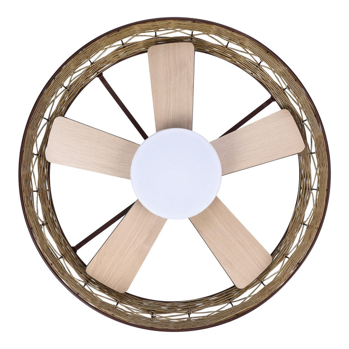 27" Farmhouse Reversible Flush Mount Ceiling Fan - Sweatfully