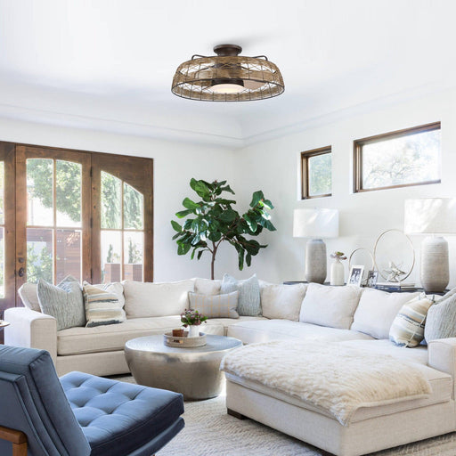 27" Farmhouse Reversible Flush Mount Ceiling Fan - Sweatfully