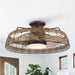 27" Farmhouse Reversible Flush Mount Ceiling Fan - Sweatfully