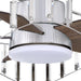 27" Modern Brush Nickel Flush Mount Reversible Ceiling Fan with Lighting and Remote Control - Sweatfully