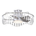 27" Modern Brush Nickel Flush Mount Reversible Ceiling Fan with Lighting and Remote Control - Sweatfully