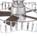 27" Modern Brush Nickel Flush Mount Reversible Ceiling Fan with Lighting and Remote Control - Sweatfully