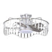 27" Modern Brush Nickel Flush Mount Reversible Ceiling Fan with Lighting and Remote Control - Sweatfully