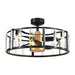 27" Modern DC Motor Downrod Mount Reversible Crystal Ceiling Fan with Lighting and Remote Control - Sweatfully