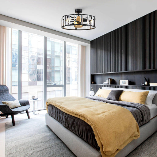 27" Modern DC Motor Downrod Mount Reversible Crystal Ceiling Fan with Lighting and Remote Control - Sweatfully