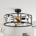 27" Modern DC Motor Downrod Mount Reversible Crystal Ceiling Fan with Lighting and Remote Control - Sweatfully