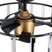 27" Modern DC Motor Downrod Mount Reversible Crystal Ceiling Fan with Lighting and Remote Control - Sweatfully