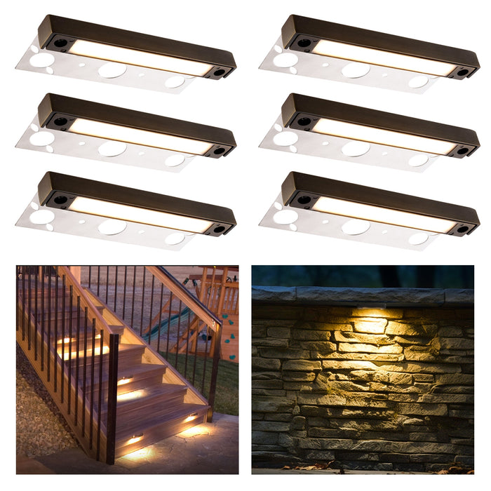 Gardenreet LED Hardscape Light,Cast Brass Housing,Integrated 3W 2700/3000K LED Light Source, LED Step Light, 7 Inches Long,Low Voltage 12V AC/DC (2701) - Sweatfully