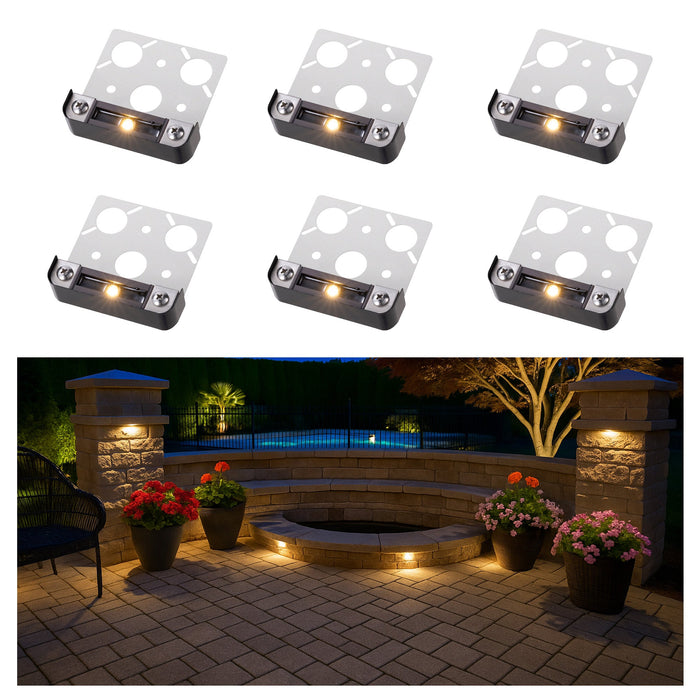 Gardenreet LED Hardscape Light,Cast Aluminum Housing,Integrated 1.5W 2700/3000K LED Light Source,LED Step Light,3/7/13 Inches Long,Low Voltage 12V AC/DC (2702) - Sweatfully