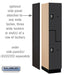 Salsbury 15" Wide Double Tier 'S' Style Designer Wood Locker - 1 Wide - 6 Feet High - 21 Inches Deep - Black - Silver Resettable Combination Locks - Sweatfully