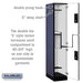 Salsbury 15" Wide Double Tier 'S' Style Designer Wood Locker - 1 Wide - 6 Feet High - 21 Inches Deep - Blue - Black Electronic Locks - Sweatfully