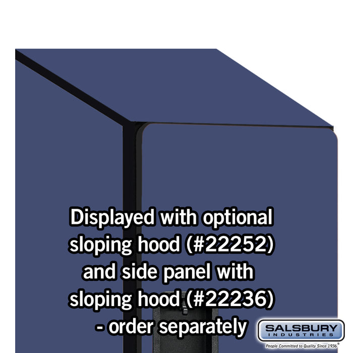 Salsbury 15" Wide Double Tier 'S' Style Designer Wood Locker - 1 Wide - 6 Feet High - 21 Inches Deep - Blue - Hasps - Sweatfully