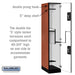 Salsbury 15" Wide Double Tier 'S' Style Designer Wood Locker - 1 Wide - 6 Feet High - 21 Inches Deep - Cherry - Black Resettable Combination Locks - Sweatfully
