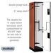 Salsbury 15" Wide Double Tier 'S' Style Designer Wood Locker - 1 Wide - 6 Feet High - 21 Inches Deep - Cherry - Hasps - Sweatfully